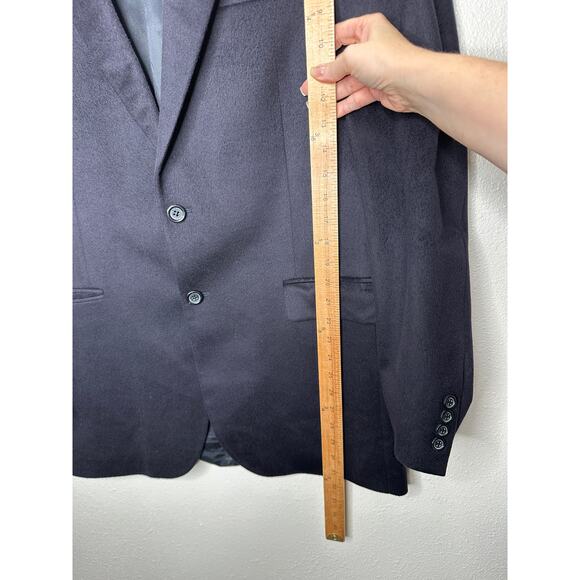 Burberry 100% Cashmere Black Bond Street 2-Button Blazer Jacket 40 Long - Picture 10 of 11